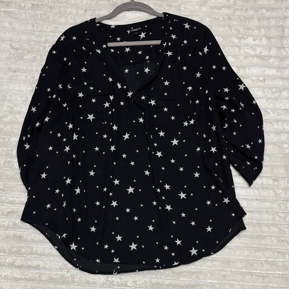 Torrid Black Star Print Blouse